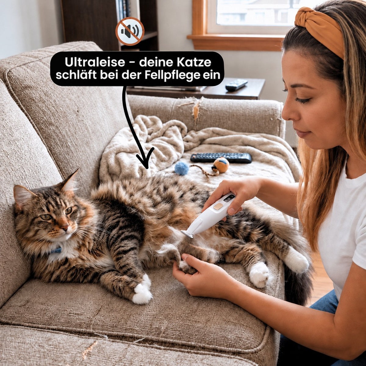 Fellflüsterer ultraleise – deine Katze schläft bei der Fellpflege ein